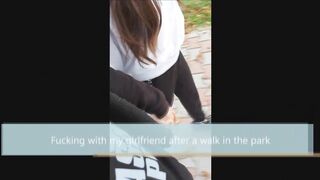 Fucking With My Girlfriend After A Walk In The Park - Cute Underwear And Socks - Teens