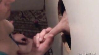 Glory Hole Surprise Premature Cum