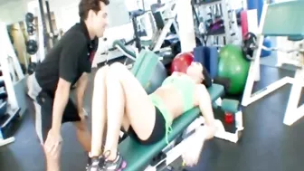 Busty Girl Melissa Riding Her Fitness Trainers Cock At The Gym (Melissa Lauren, Mikey Butders)