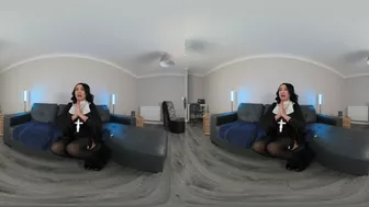 3D - Anal Dildo Fuck Nun - Vr180 Stereoscopic