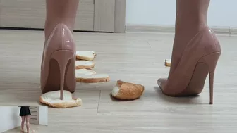 Floor View Careless Bread Crush In Nude Stiletto Heels